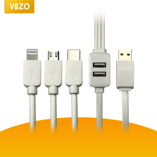Vizo 5-in-1 Fast Data Cable Safety Fast Charging